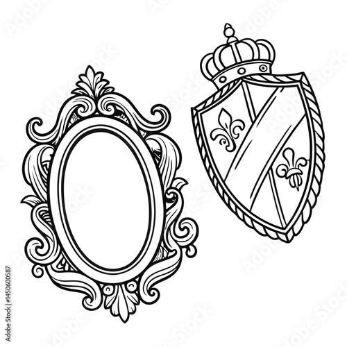 Oval, Shield and Circle Frames