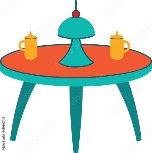 dining table doodle vector
