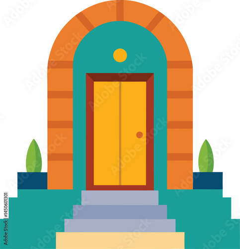 entryway doodle vector