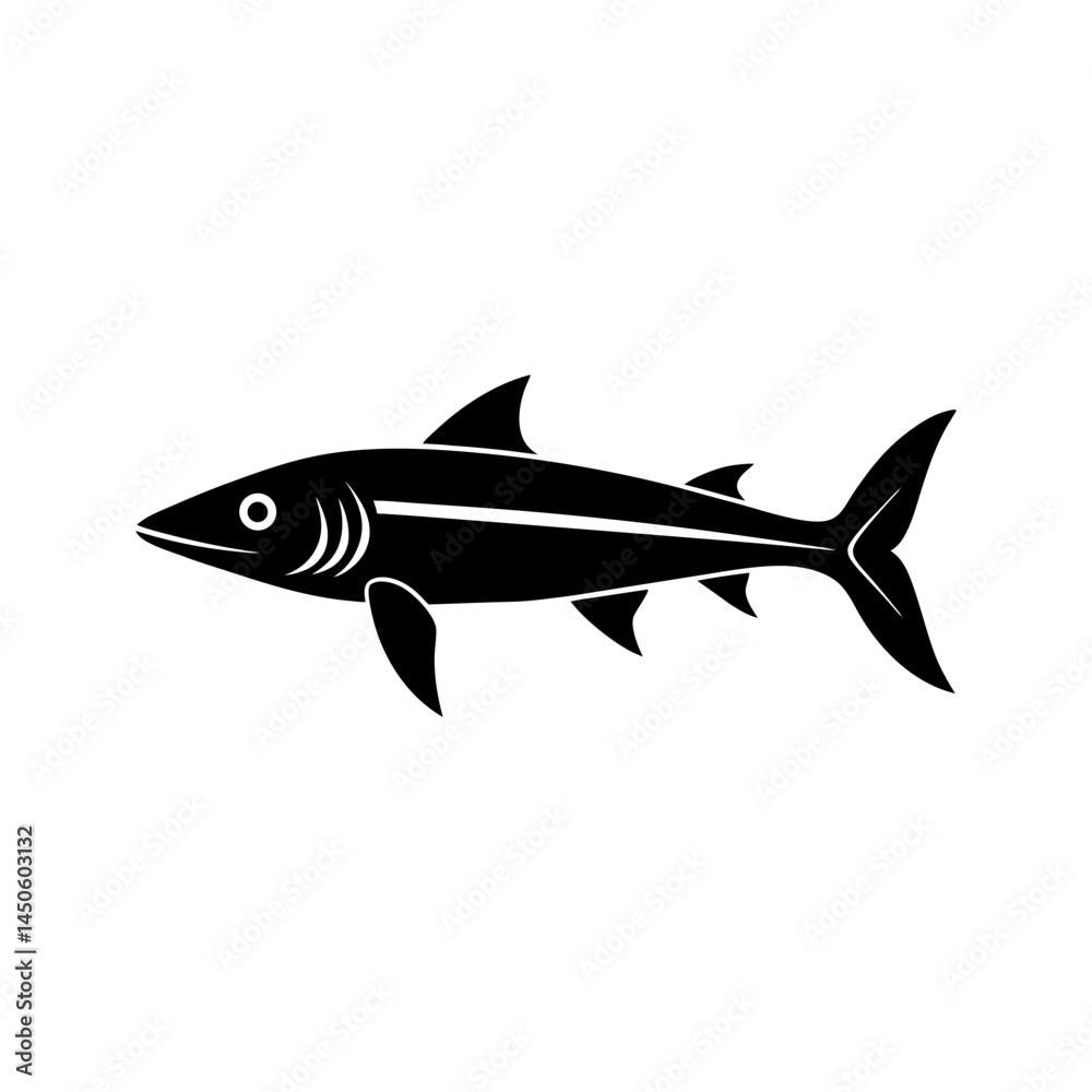 Fototapeta premium barracuda vector silhouette