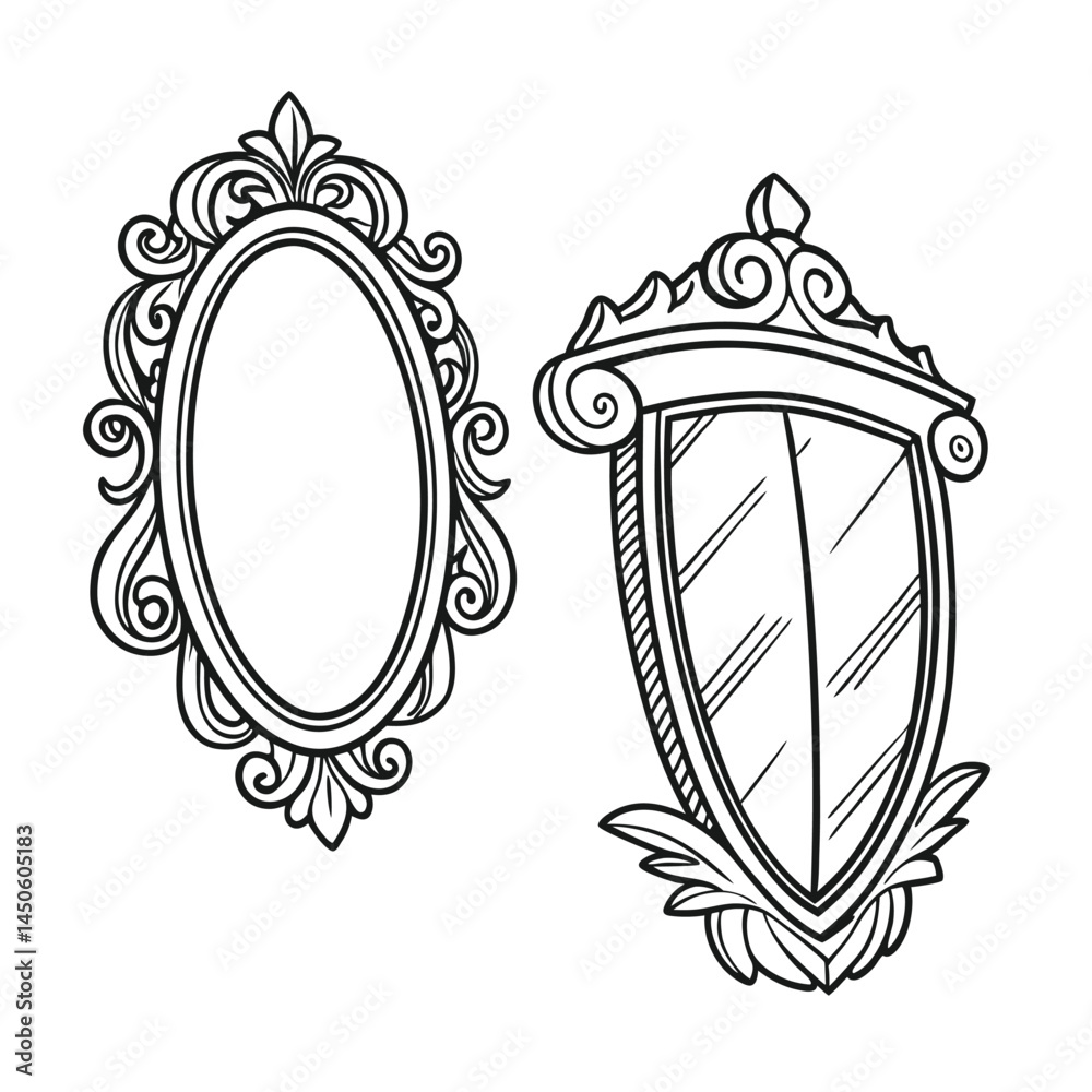 Obraz premium Oval, Shield and Circle Frames