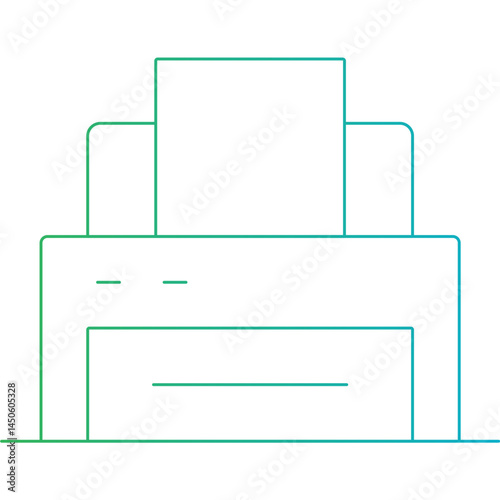 Printer icon single vector illustration 