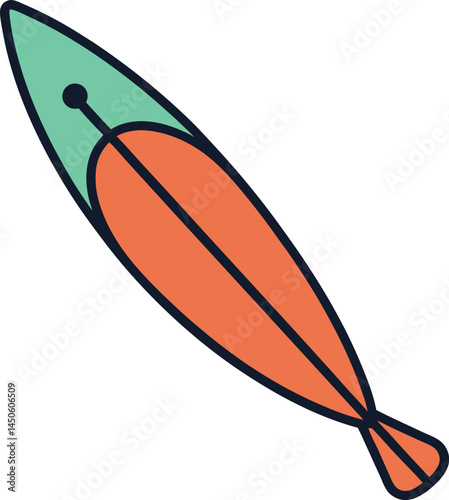 vector illustration of a paddleboard