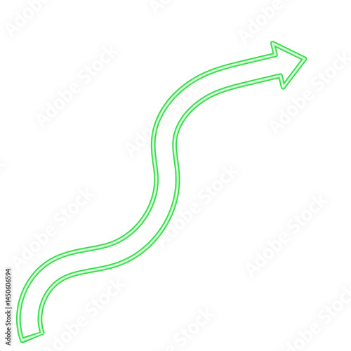 Neon Arrow Shape