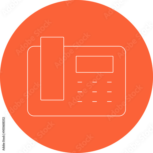 Telephone icon single vector illustration 