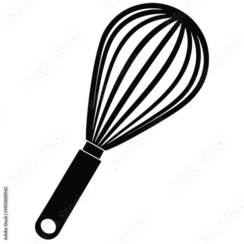 Kitchen Whisk Black Vector Icon