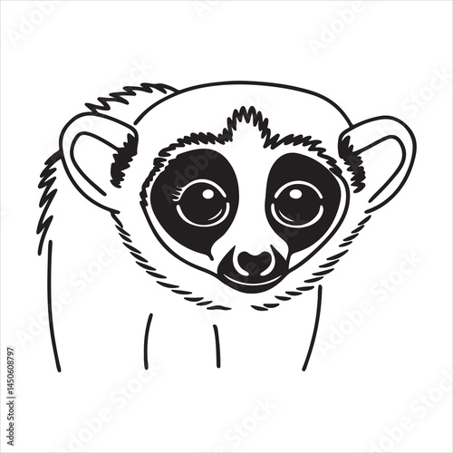 Adorable Slow Loris with Big Eyes – Rare and Endangered Species Image