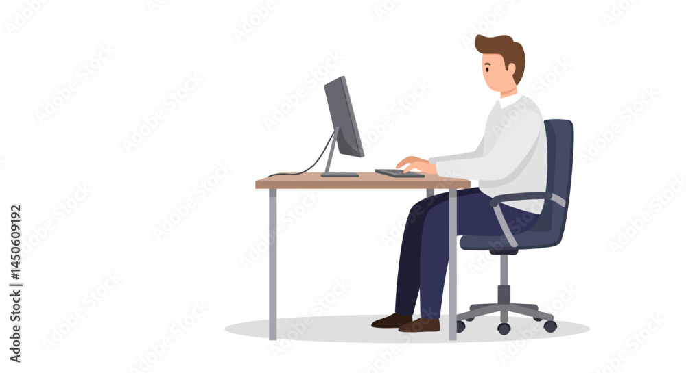 Minimalist Desk Corner with Cable and Single Leg Minimalist Desk Corner with Cable and Single Leg