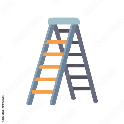 Household Step Ladder Icon Representing Home Access and Height Utility Tool