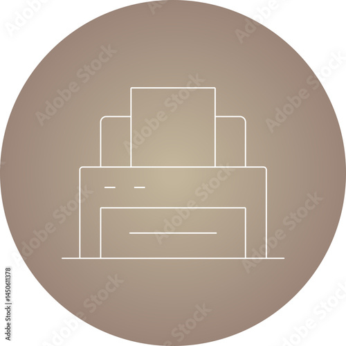 Printer icon single vector illustration 
