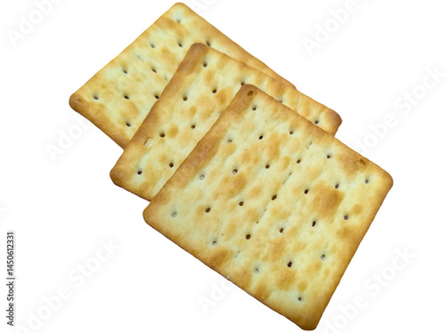 crackers isolated on white