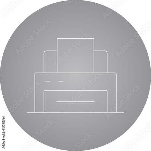 Printer icon single vector illustration 
