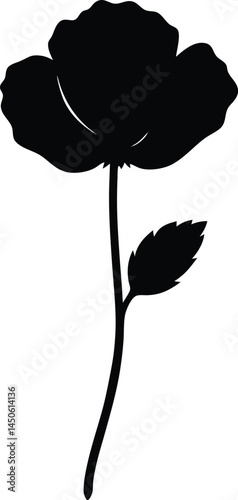 poppy seed silhouette vector illustration on white