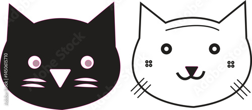 black and white cat mask