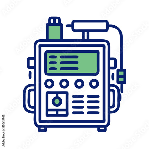 Military Radio Communication Device Icon Representing Tactical Signal Transmission and Field Communication