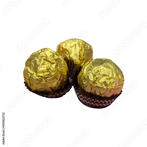 chocolate candies isolated on white
