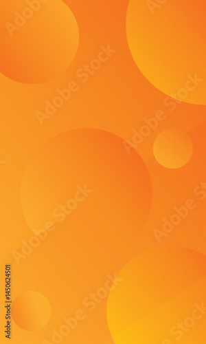 Abstract orange background with circles. Vector gradient illustration