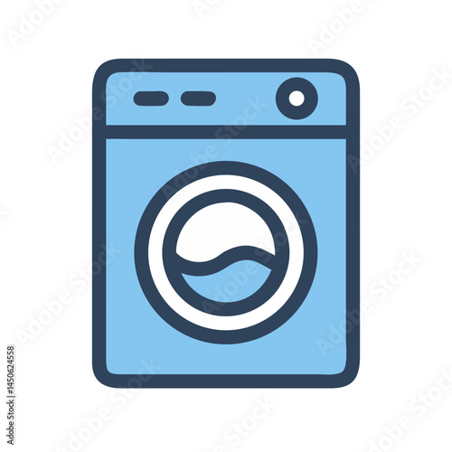 Washing Machine Appliance Icon Representing Laundry and Home Cleaning Equipment