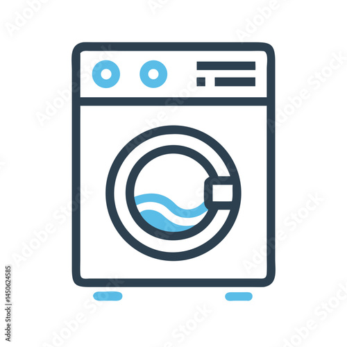 Washing Machine Appliance Icon Representing Laundry and Home Cleaning Equipment