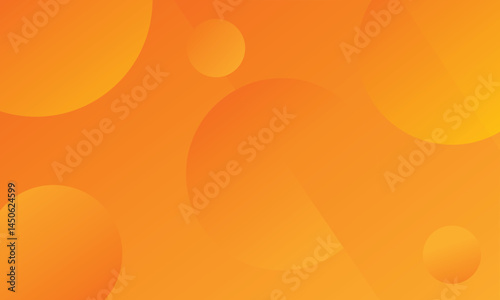 Abstract orange background with circles. Vector gradient illustration