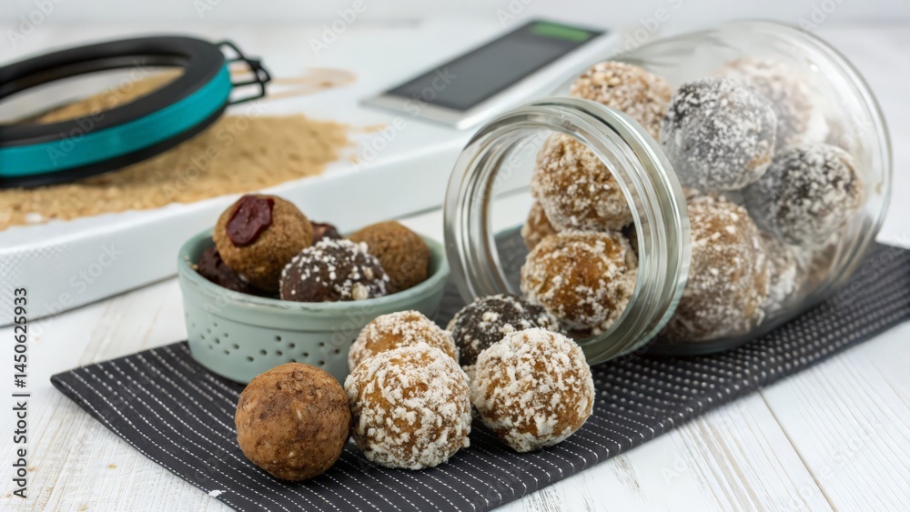 Homemade Chocolate Coconut Balls in Glass Jar on White Table
Homemade Chocolate Coconut Balls in Glass Jar on White Table