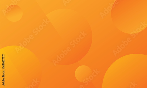 Abstract orange background with circles. Vector gradient illustration