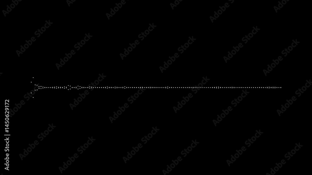 One colour animated equalizer in the black background. Concept for video podcast, broadcast, radio, intro or opener. Music or sound vizualization with sound wave.