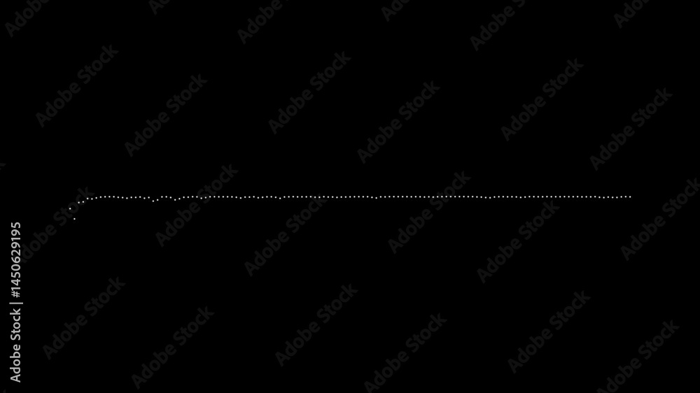 One colour animated equalizer in the black background. Concept for video podcast, broadcast, radio, intro or opener. Music or sound vizualization with sound wave.
