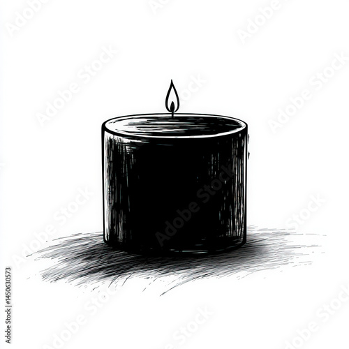 candle silhouette , black a...