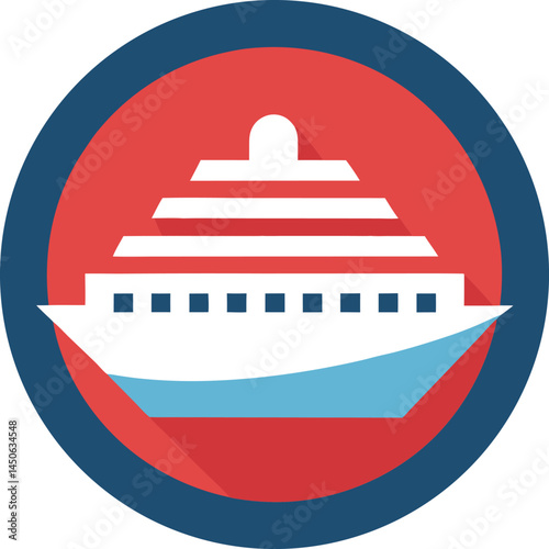 cruise ship vector illustration