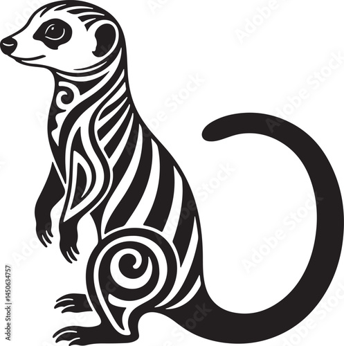 Meerkat vector silhouette illustration 