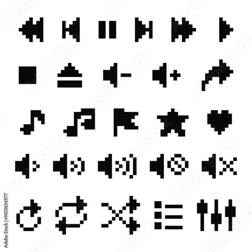 Media Control Icon Set
