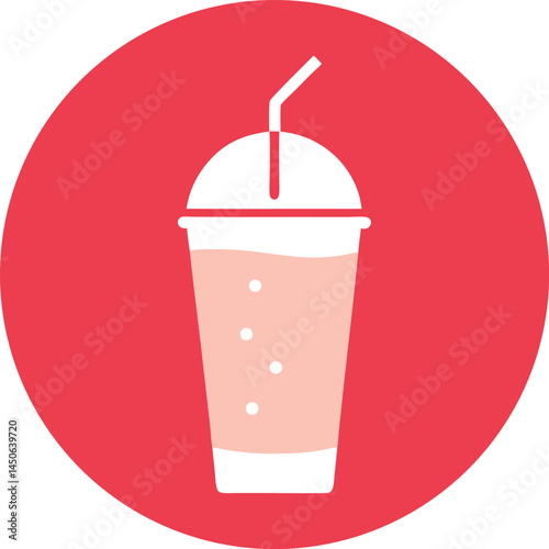 vector illustration of a glass of milk