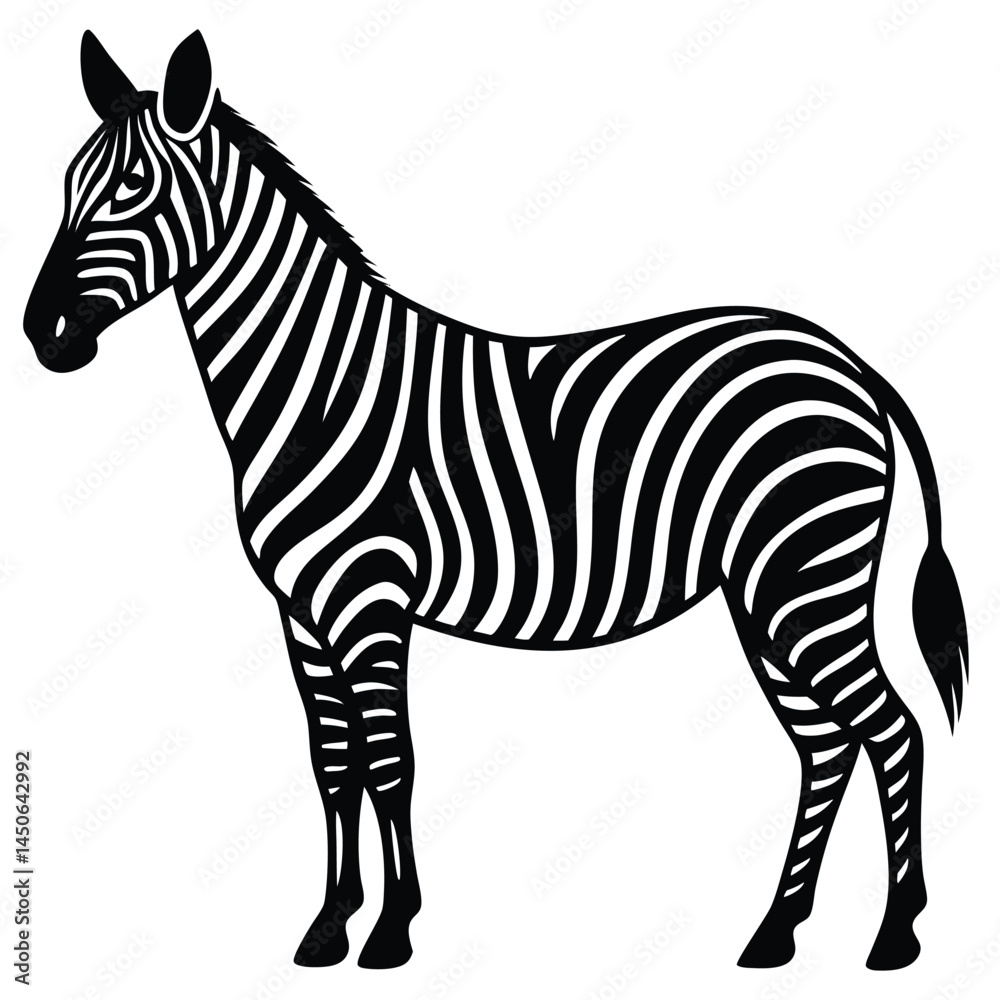 Obraz premium Mosaic Design of a Zebra in Studio