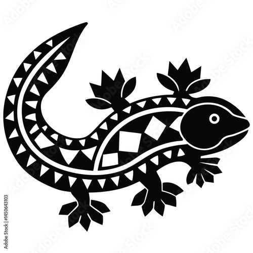 Mosaic Design of an Axolotl in Studio