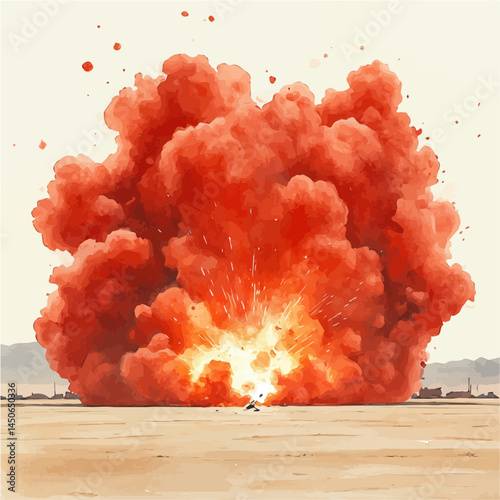 watercolor of Flint Fire Starter Sparking In The Wind, vector, isolated on a white background.