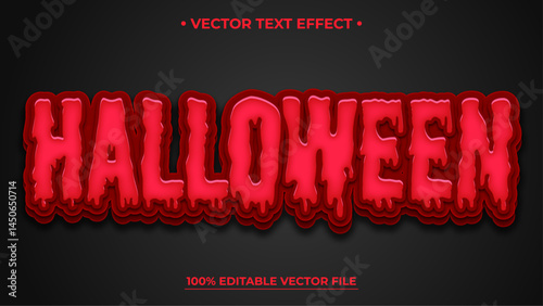 Halloween text effect, editable blood dripping and scary text style