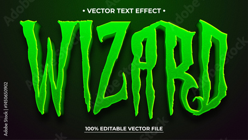 Wizard editable text effect, Halloween theme text style