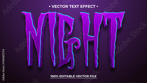 Night editable text effect, Halloween theme text style