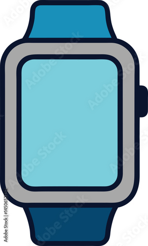 vector illustration of a digital smartwatch