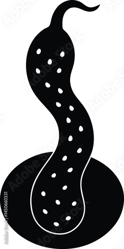 snake gourd silhouette vector on white background  
