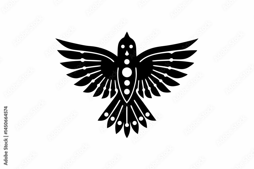 Obraz premium Dove icon and logo silhouette vector illustration