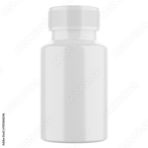 4K Render of Plastic Medicine Bottle