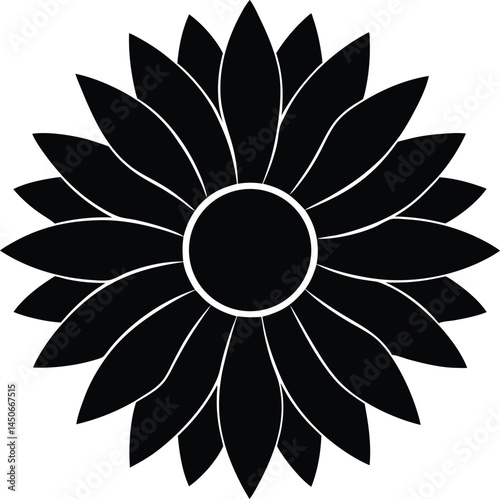 sunflower seed silhouette vector on white 