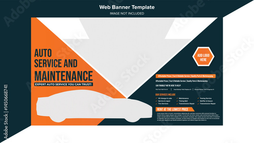 Car Maintenance Banner Design for Auto Repair Services