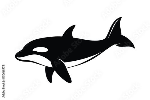 Orca whale silhouette vector  bundle, Orca whale silhouette