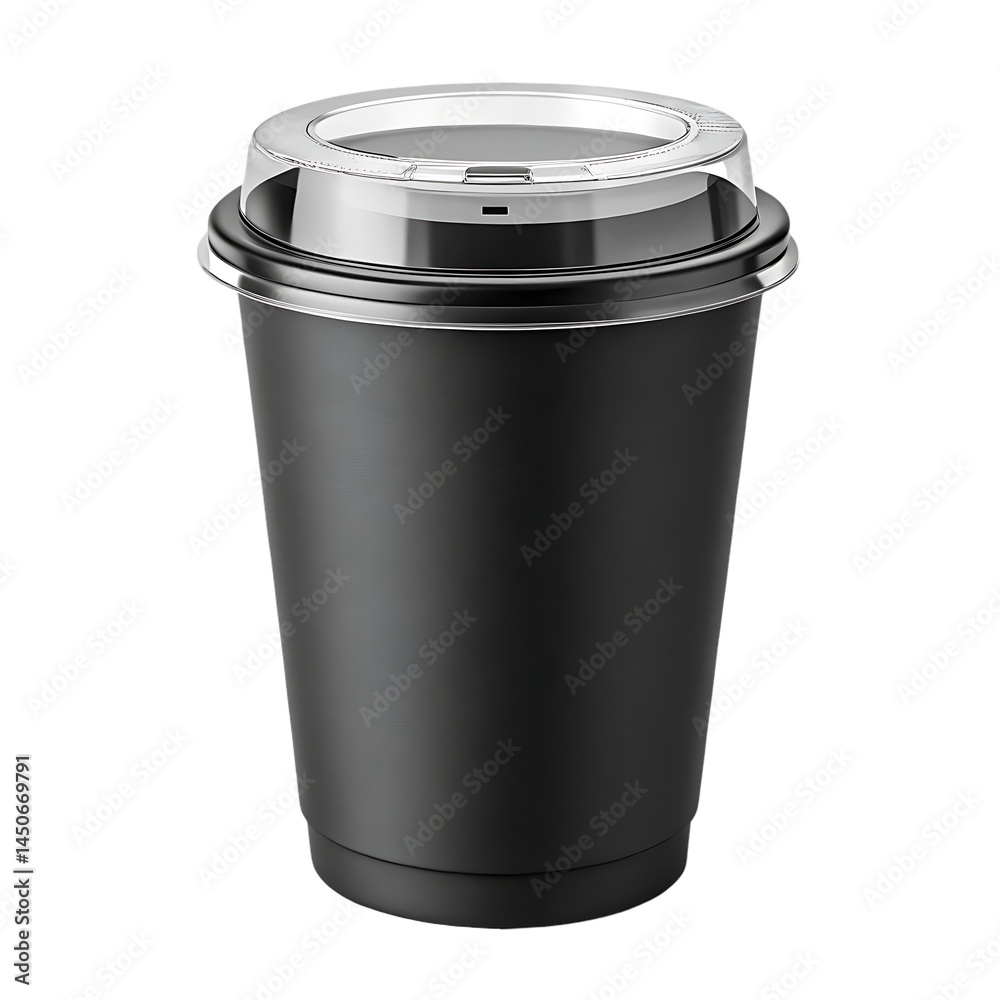 black trash can isolated on transparent background black trash can isolated on transparent background