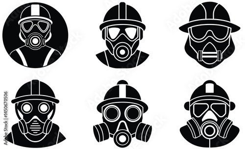 Fire Helmet Vector Illustration – Protective Gear for Firefighters and Emergency Responders