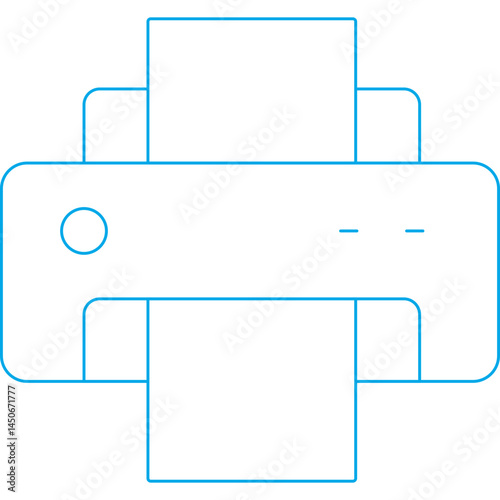 Printer icon single vector illustration 