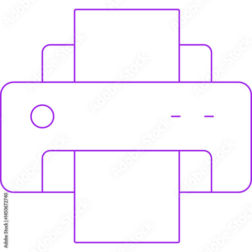Printer icon single vector illustration 